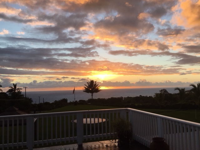 Sunset from the deck at the Earther Academy Retreat